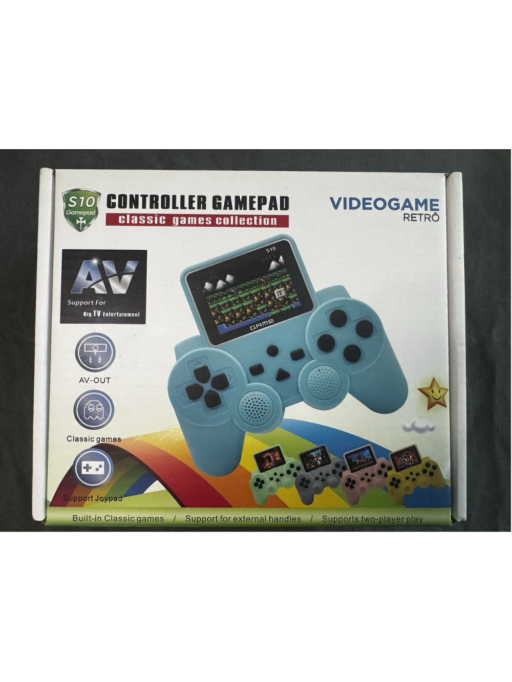 S10 Retro Games Controller, 520 In 1, Built-in 2.4" Screen, PS Gamepad, 8bit New